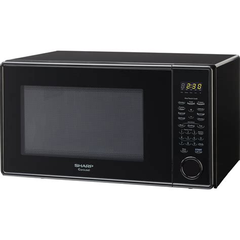 SHARP R409YKA Carousel Countertop Microwave Oven, 1.3 cu ft, 1000W, Black REFURBISHED - Walmart ...