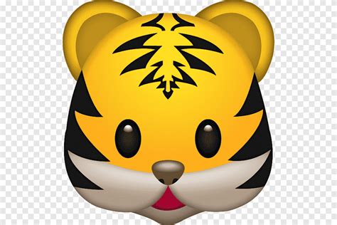 Tiger Emojipedia iPhone Sticker, lion face, face, animals png | PNGEgg