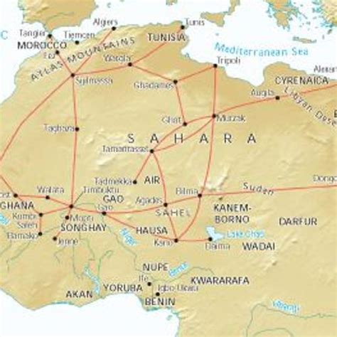 Trans Saharan Trade Map