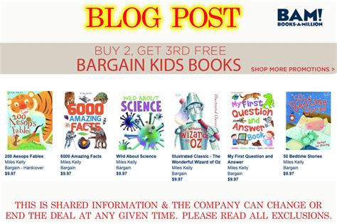 BOOKS A MILLION KIDS BOGO BOOKS - Hot Bogos