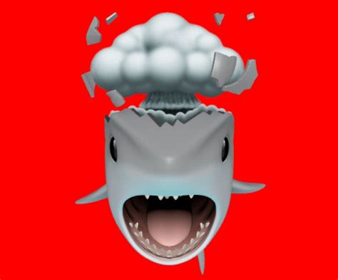 Shark Pog Animoji | Shark, Red background, Emoji