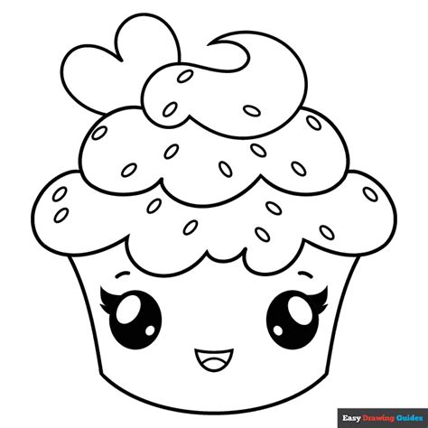 Cute Cupcake Coloring Pages Printable