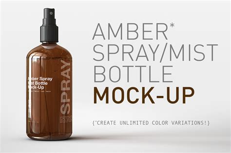 Amber Mist | Spray | Spritzer Bottle Mock-Up – The Sound Of Breaking Glass - Creative Studio