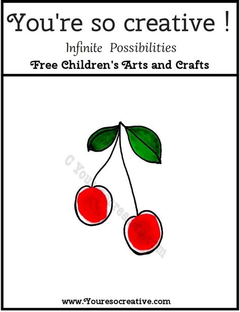 Cherry | Arts and crafts for kids, Holiday crafts for kids, Art for kids