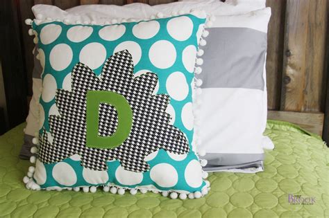 DIY Dinosaur Pillow {Monogram} | BeingBrook