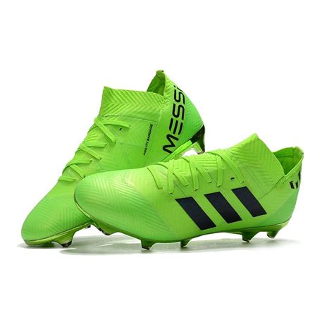 World Cup adidas Nemeziz 18.1 Messi FG Soccer Cleats - Green Black