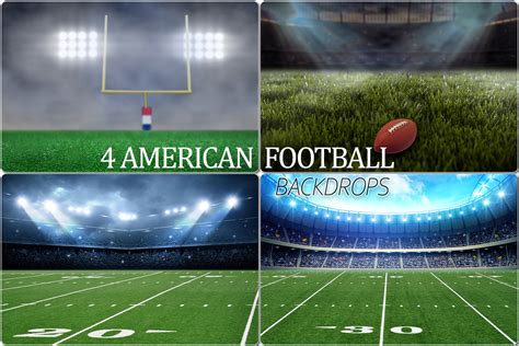 4 American Soccer Stadium, Rugby Stadium, Sport Background - FilterGrade