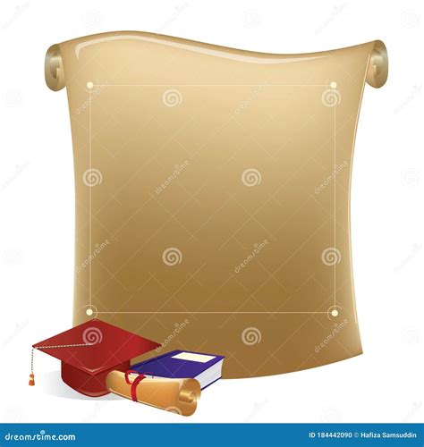 Graduation Scroll. Vector Illustration Decorative Background Design Stock Illustration ...