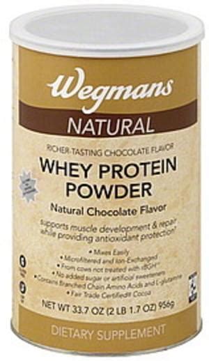 Wegmans Natural, Natural Chocolate Flavor Whey Protein Powder - 33.7 oz ...