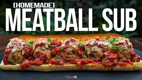 The Best Meatball Sub Recipe | SAM THE COOKING GUY 4K - YouTube | Meatball sub recipe, Meatball ...