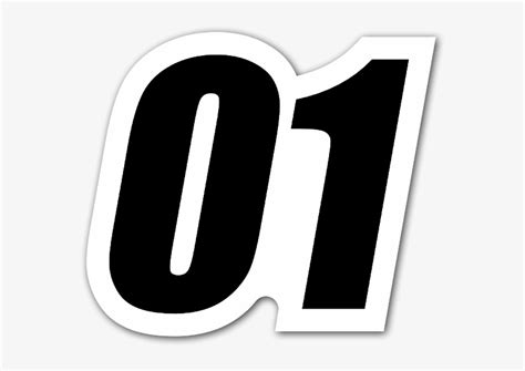 01 Racing Sticker - Racing Number Png - Free Transparent PNG Download ...