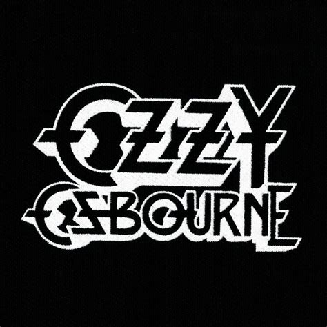 Ozzy Osbourne band font logo patch