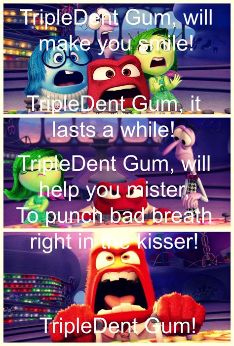 TripleDent Gum commercial from Inside Out haha loved it every time it ...