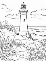 Lighthouse coloring Pages sketch template