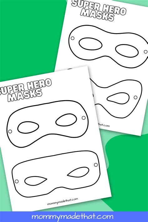 Superhero Mask Templates (Lots of Free Printables!)