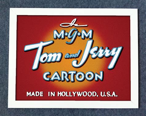 Tom and Jerry Classic Title Card Images: Tom and Jerry 1940s THE END Title Card Print - A3