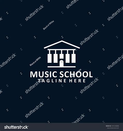 Music School Logo Design Vector Stock Vector (Royalty Free) 1591250068