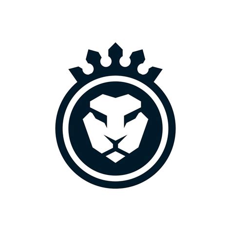 lion head and crown logo 15693602 Vector Art at Vecteezy