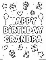 Happy Birthday Dad Coloring Page sketch template