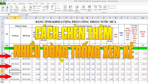 Cách chèn thêm nhiều dòng trống xen kẻ trong excel dành riêng cho dân xây dựng | Trang chia sẻ ...