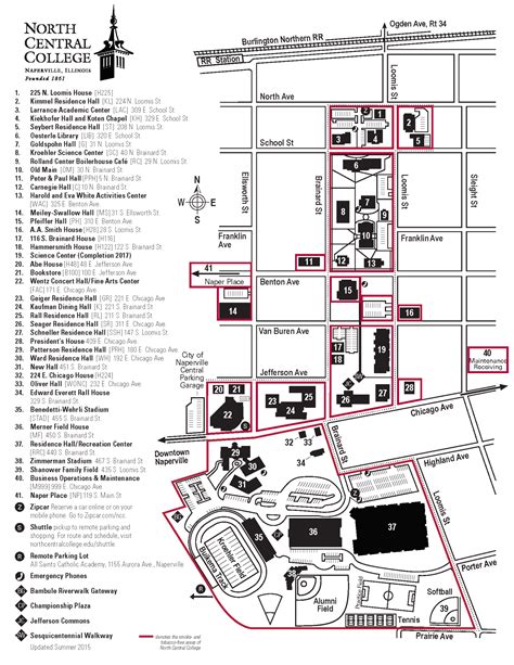 North Central College Campus Map – Map Vector