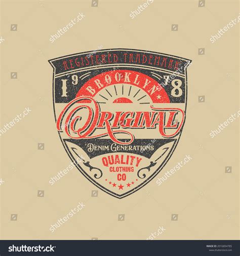 Brooklyn Original Vector Illustration Varsity Typo Stock Vector ...