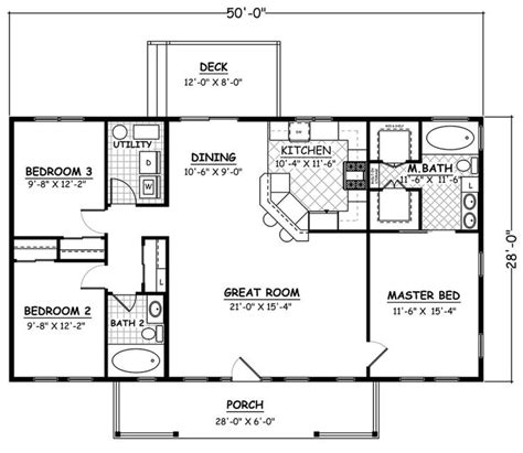 House Plan 526-00080 - Ranch Plan: 1,400 Square Feet, 3 Bedrooms, 2 ...