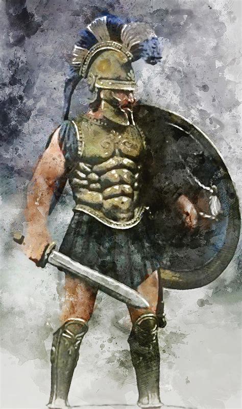 Spartan Hoplite - 11 Painting by AM FineArtPrints - Pixels