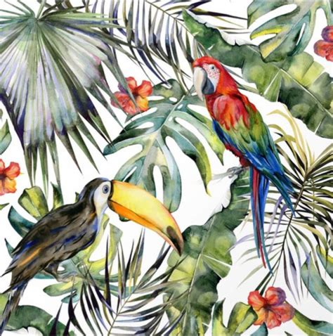 Tropical Jungle | abstract art, interior art, artwork, hand painted artwork, hand paintings ...