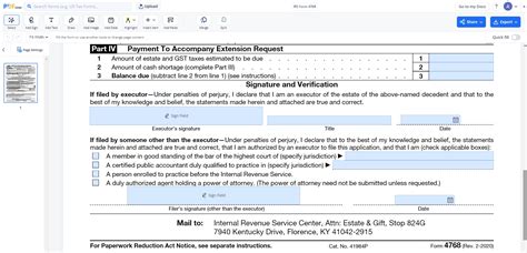 IRS Form 4768 - Printable and Fillable forms online — PDFliner