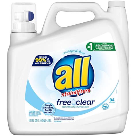 all 141 oz. Free Clear Liquid Laundry Detergent 197004908 - The Home Depot