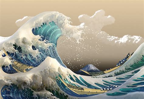 Katsushika Hokusai Great Wave Crests .. This Man/ Painting School amazing ... | Katsushika ...