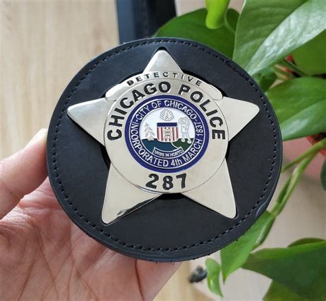 Chicago Detective Police Badge Solid Copper Replica Movie Props With N – Coin Souvenir