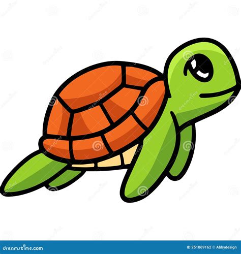 Ilustración De Clipart Coloreada Con Dibujos Animados De Tortugas ...