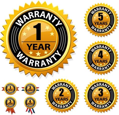 Warranty label templates elegant classic serrated circle shapes Vectors ...