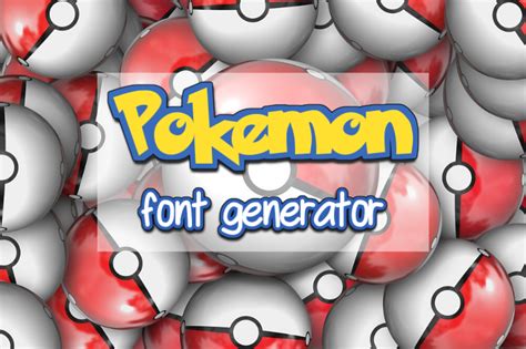 Pokemon Font Font Generator | Font generator, Pokemon font, Fonts