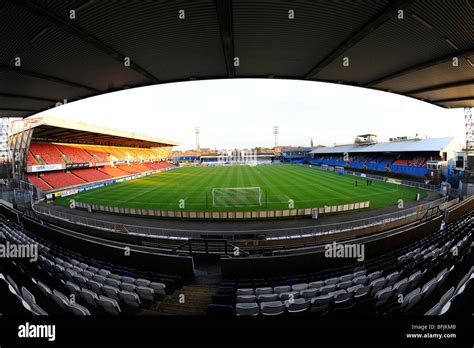 View inside Windsor Park Stadium, Belfast. Home of Linfield Football Stock Photo, Royalty Free ...