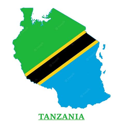 Premium Vector | Tanzania national flag map design, illustration of ...