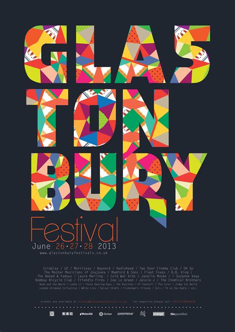 Glastonbury POSTER | Festival posters, Music festival poster, Graphic ...