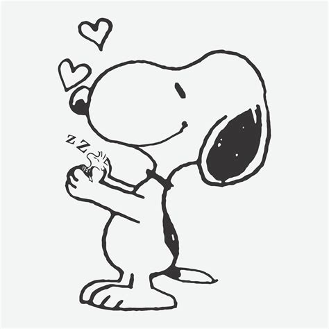 Snoopy dog cartoon character silhouette 24695600 Vector Art at Vecteezy