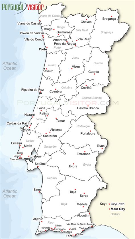 Portugal Map | Portugal Visitor - Travel Guide To Portugal