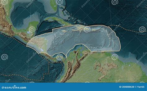 Caribbean Plate - Boundaries. Wiki Map Stock Illustration ...