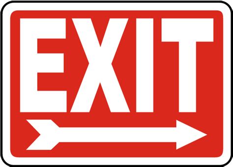 Exit (Right Arrow) Sign - Claim Your 10% Discount