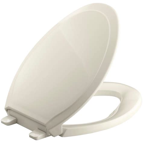 Kohler Elongated Toilet Seat Slow Close Lid Cover Closed Front Bathroom ...