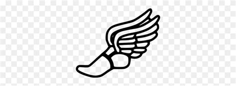 Track Shoe Track Clip Art Shoe With Wings Free - Wings Clipart - FlyClipart