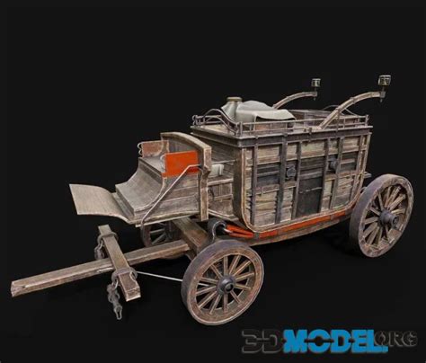 3D Model – Medieval Wooden Carriage (PBR)