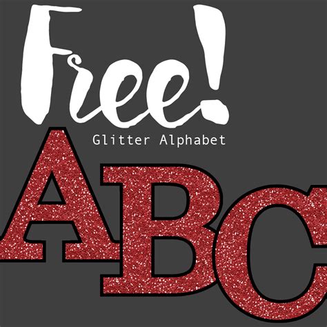 Free Printable Red Glitter Alphabet - Make Breaks Free Printable Banner Letters, Printable ...