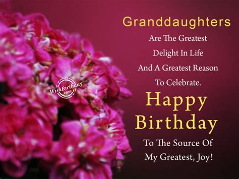 Granddaughters Are The Greatest Delight In Life – Happy Birthday ...