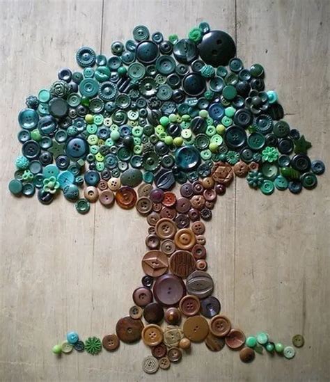 Button Tree Wall Art | Craft projects for every fan!