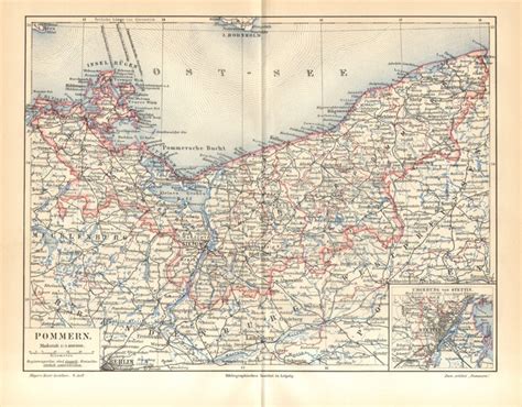 1906 Map of the Province of Pomerania German Empire - Etsy UK